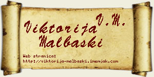 Viktorija Malbaški vizit kartica